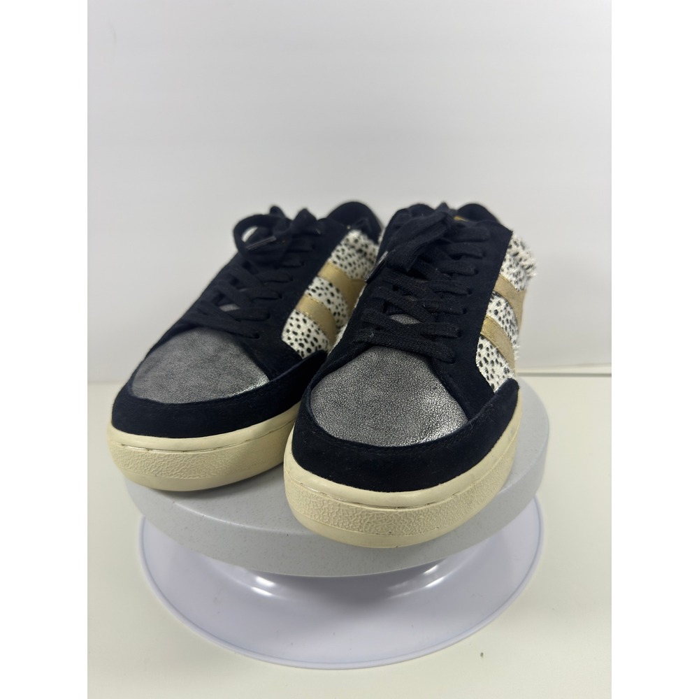 Gola Superslam Women's Sneakers Low Top Black Gold Cheetah Faux Fur Size 9‎ - Picture 4 of 14
